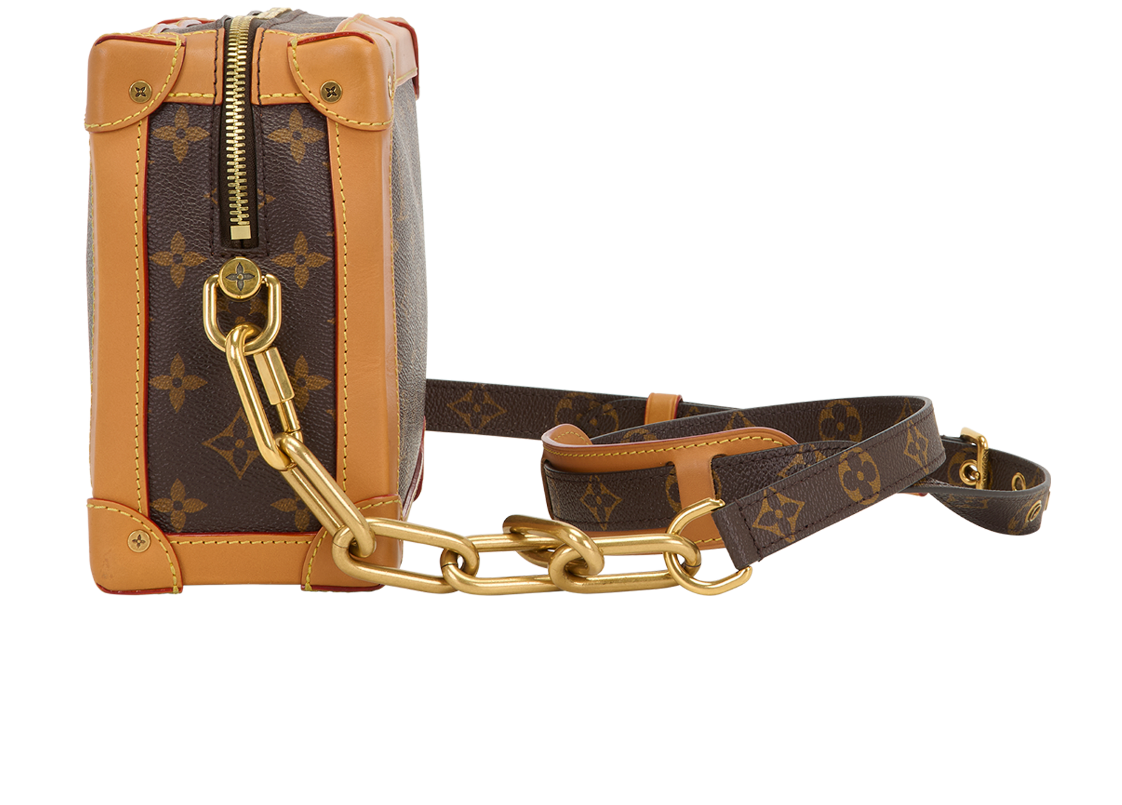 Trunk 25, &pound;1,400, Handbags, Brown, Canvas, Bottom view